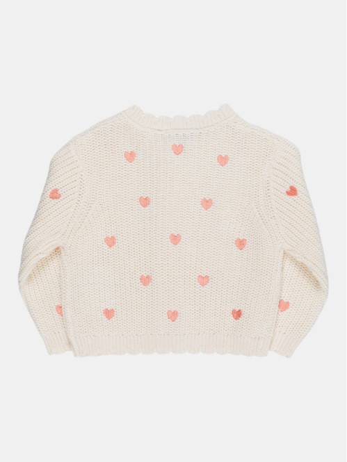 Gilet coeurs brodés fille...