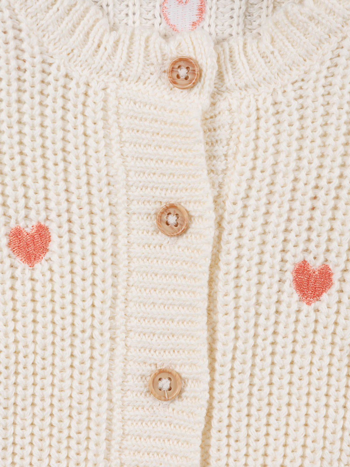 Gilet coeurs brodés fille (3-36M) Gilet coeurs brodés fille (3-36M)