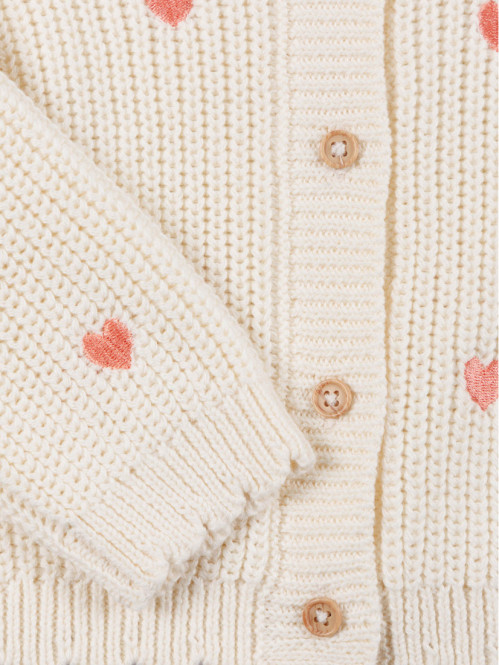 Gilet coeurs brodés fille...