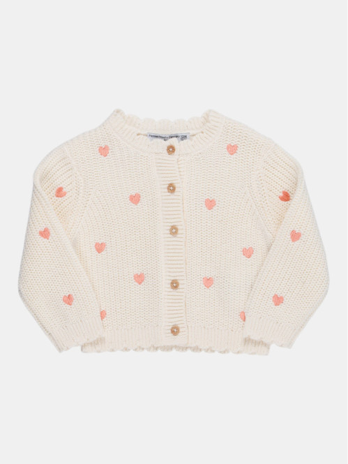 Gilet coeurs brodés fille...