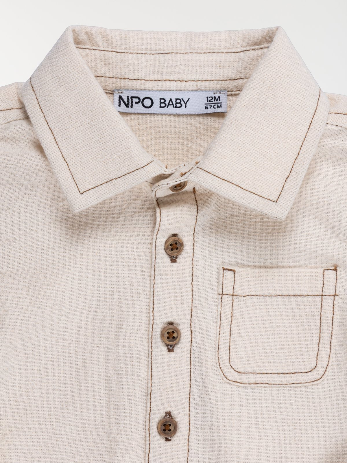 Chemise manches longues garçon (6-36M)