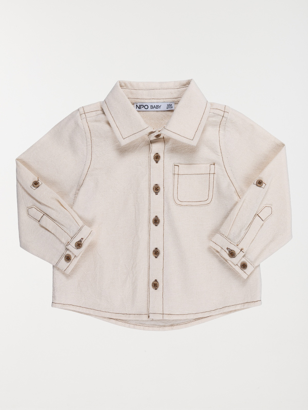Chemise manches longues garçon (6-36M)