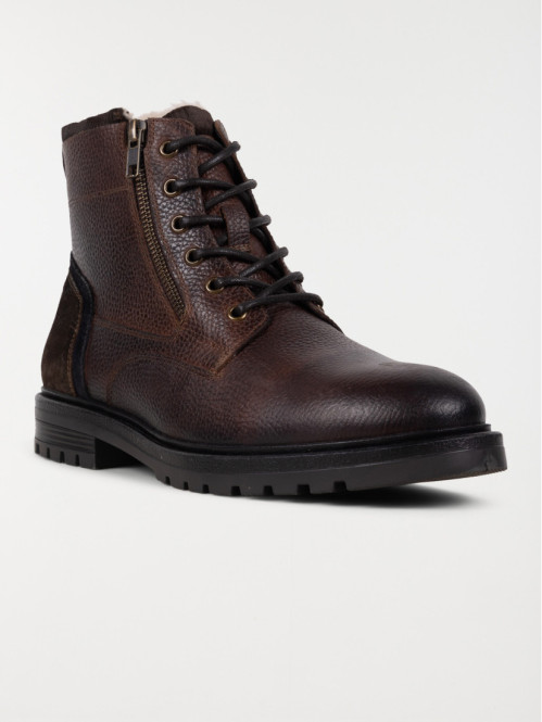 Bottines lacets et zips homme (40-46)