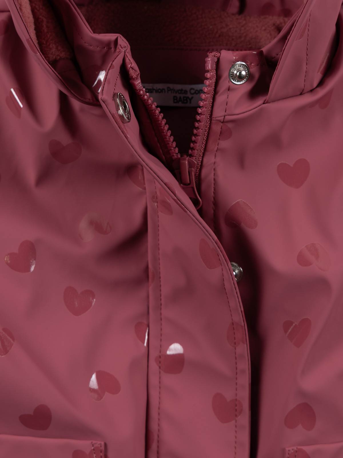 Manteau ciré capuche coeur fille (6-36M) Manteau ciré capuche coeur fille (6-36M)