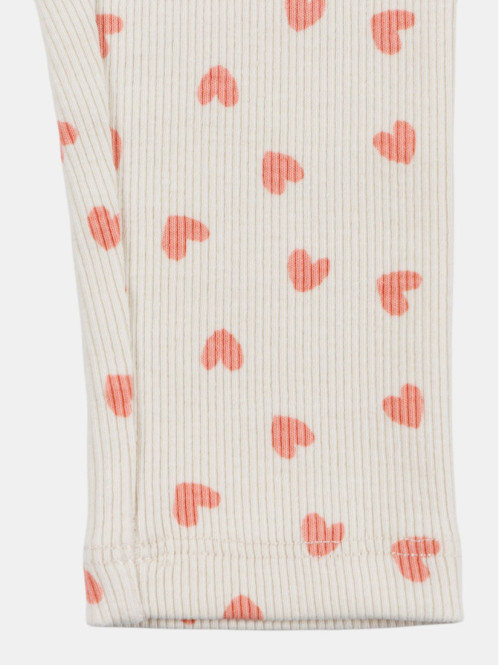 Legging côtelé coeur fille (3-36M) Legging côtelé coeur fille (3-36M)