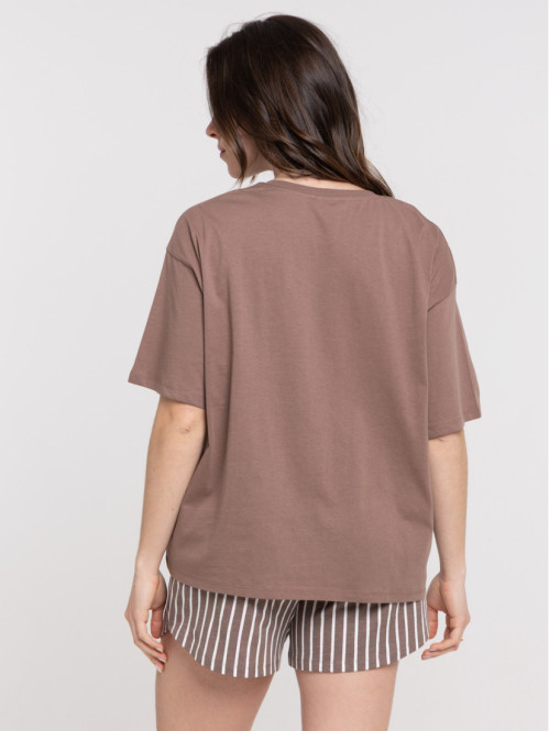Pyjama court coffee club femme