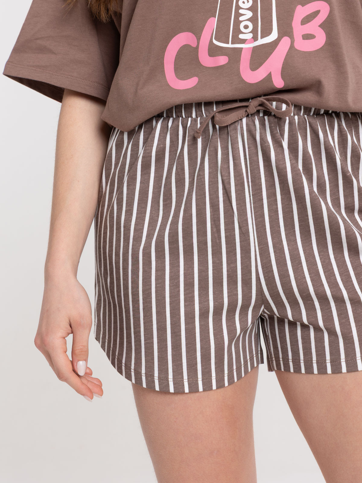 Pyjama court coffee club femme