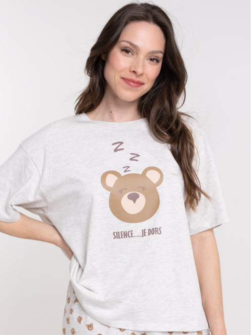 Pyjashort ours et message...