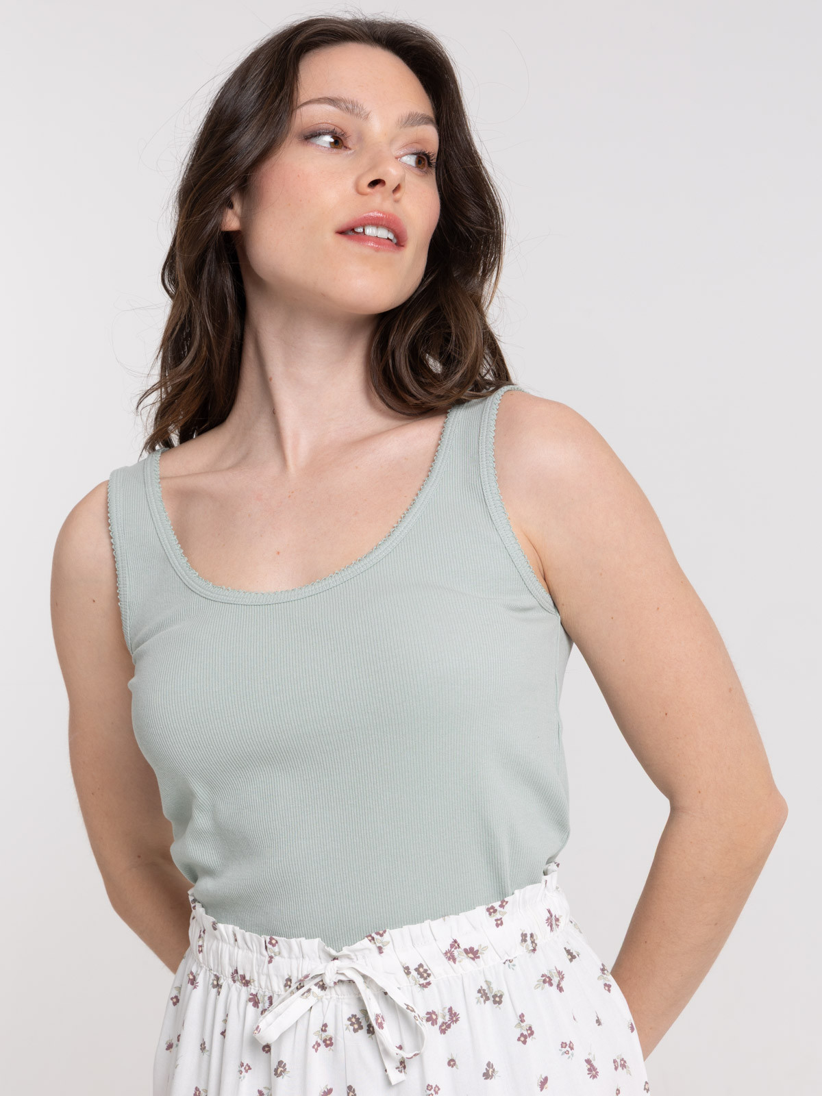 Haut de pyjama débardeur jade femme Haut de pyjama débardeur jade femme