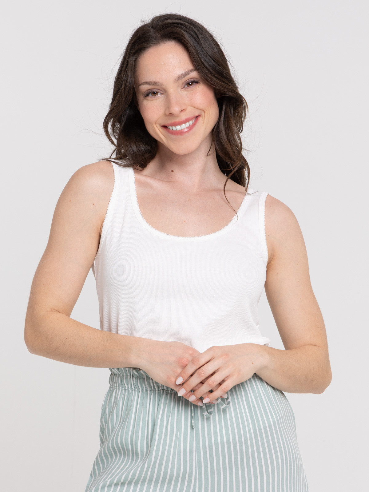 Haut de pyjama uni femme