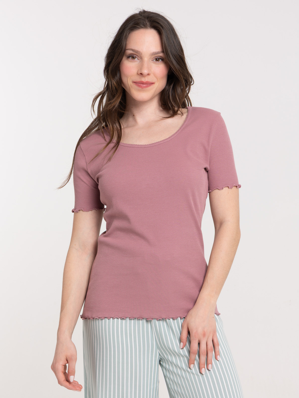 Haut de pyjama mauve femme