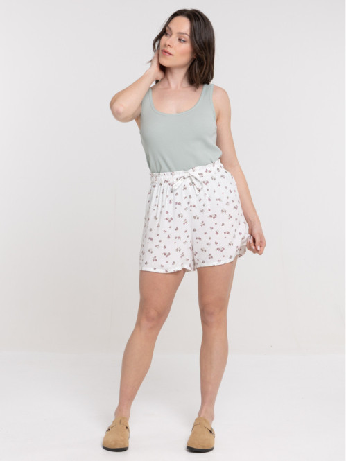 Bas de pyjama short fleuri...