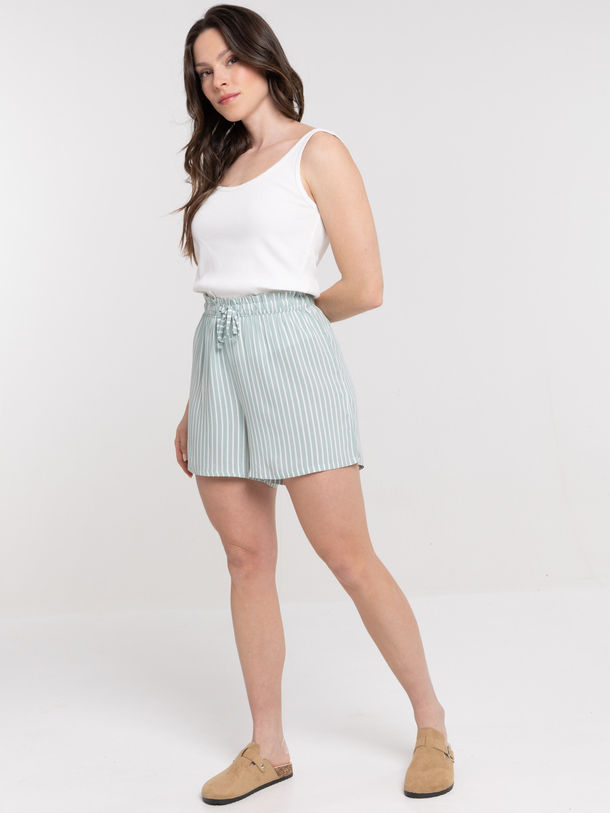 Bas de pyjama short rayé femme Bas de pyjama short rayé femme
