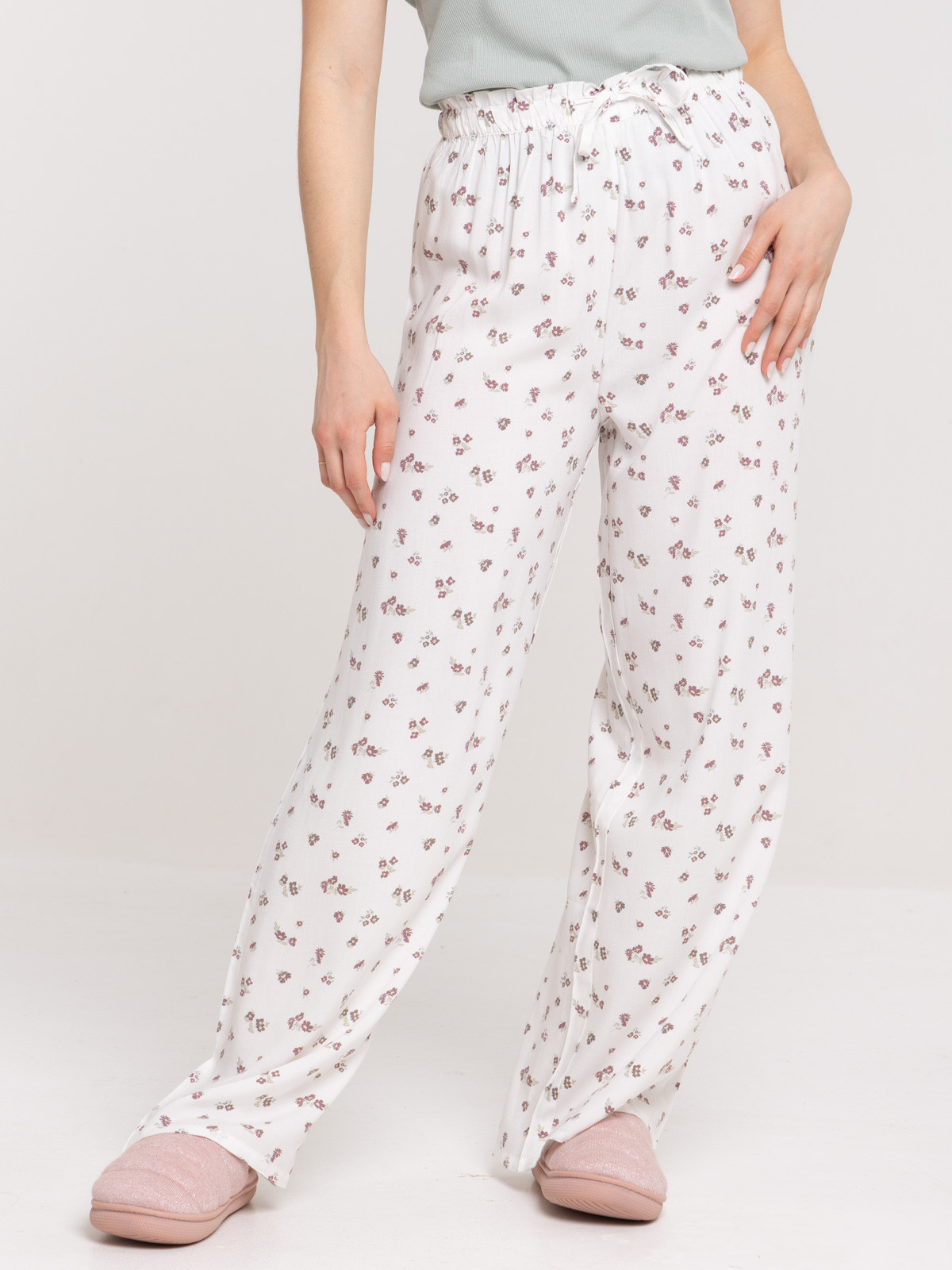 Bas de pyjama pantalon fleuri femme Bas de pyjama pantalon fleuri femme