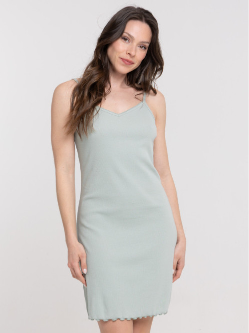 Nuisette jade col V femme