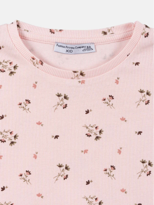 Pyjama motif fleuri fille...