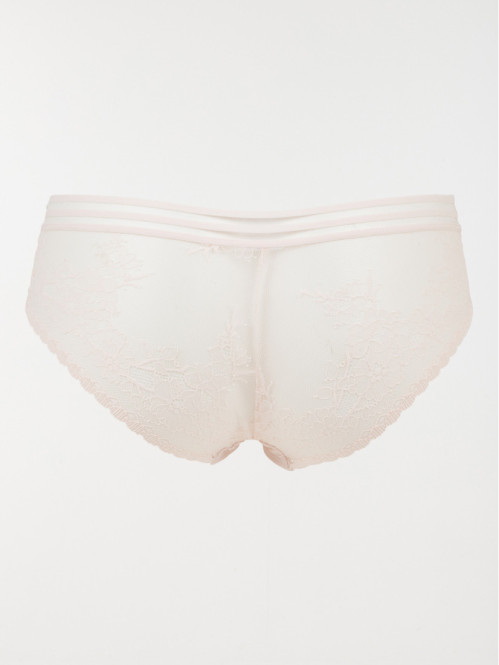 Shorty dentelle silky rose...