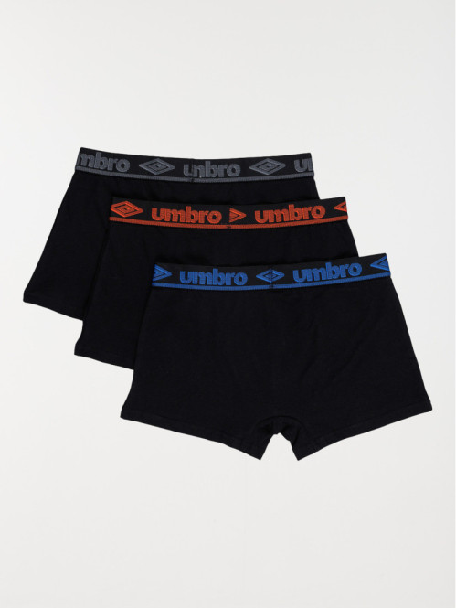 Lot de 3 boxers noir Umbro...