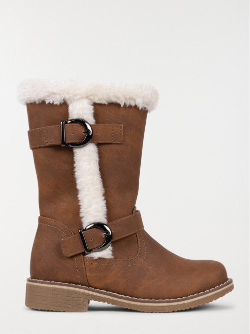 Bottines marrons fourrées fille (31-35)