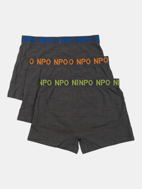 Lot de 3 boxers gris homme