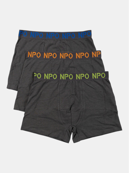 Lot de 3 boxers gris homme