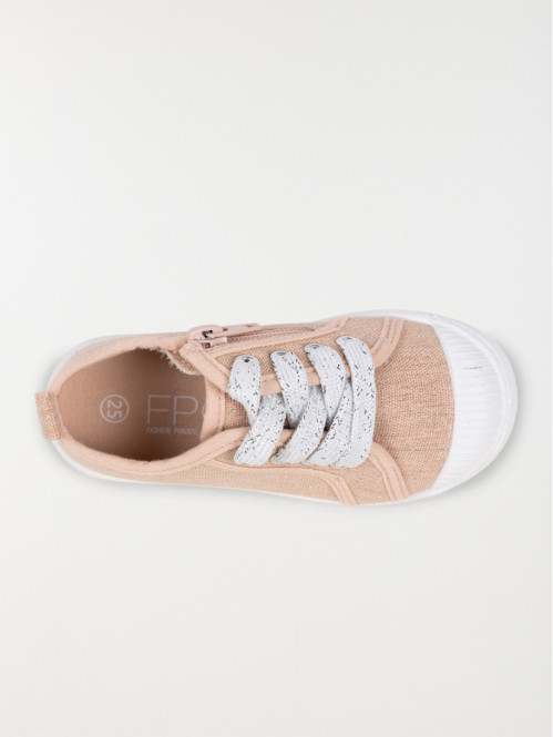 Basket toile rose fille (26-30)