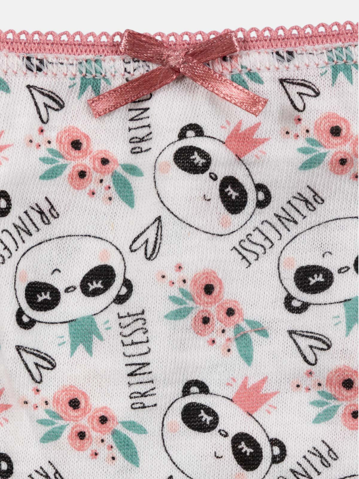 Lot de 5 slips motif panda fille