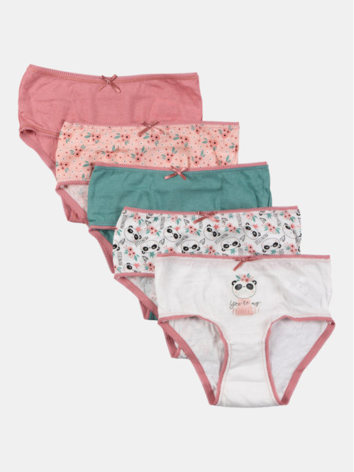 Lot de 5 slips motif panda...