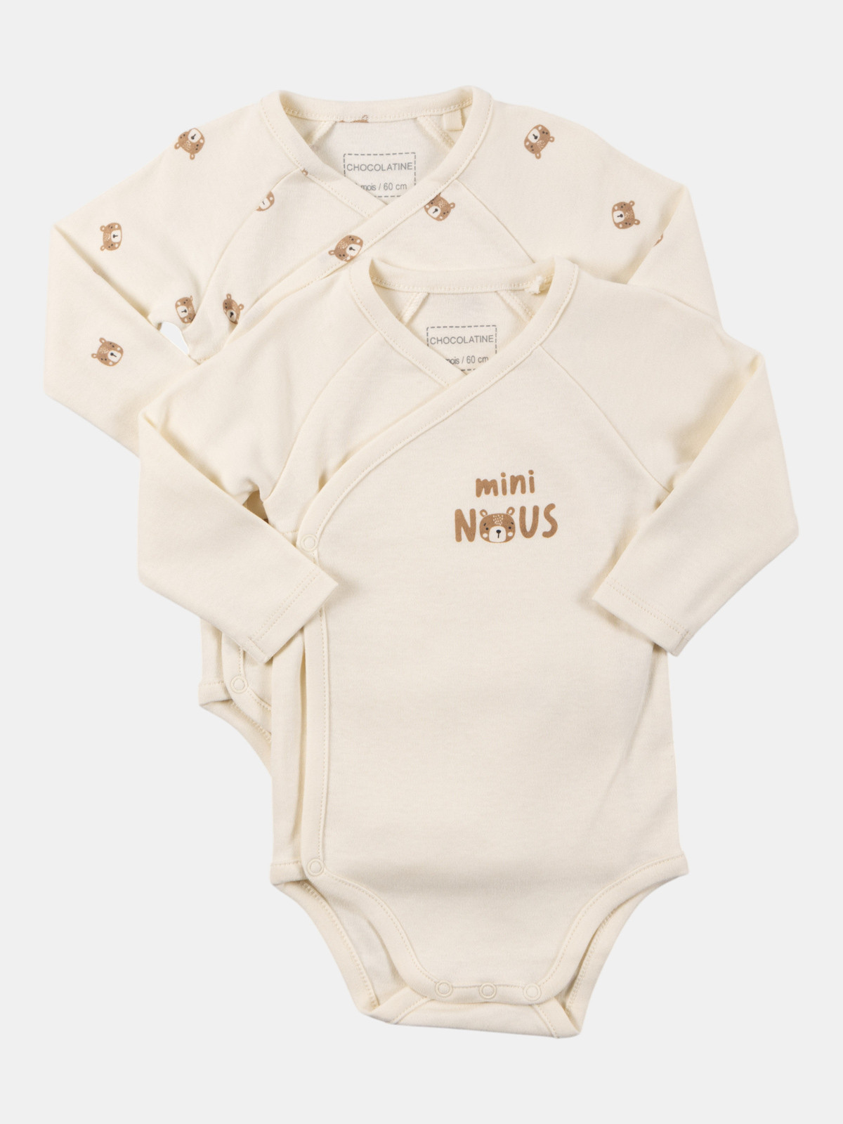 Lot de 2 bodies mini nous bébé (0-9M) Lot de 2 bodies mini nous bébé (0-9M)