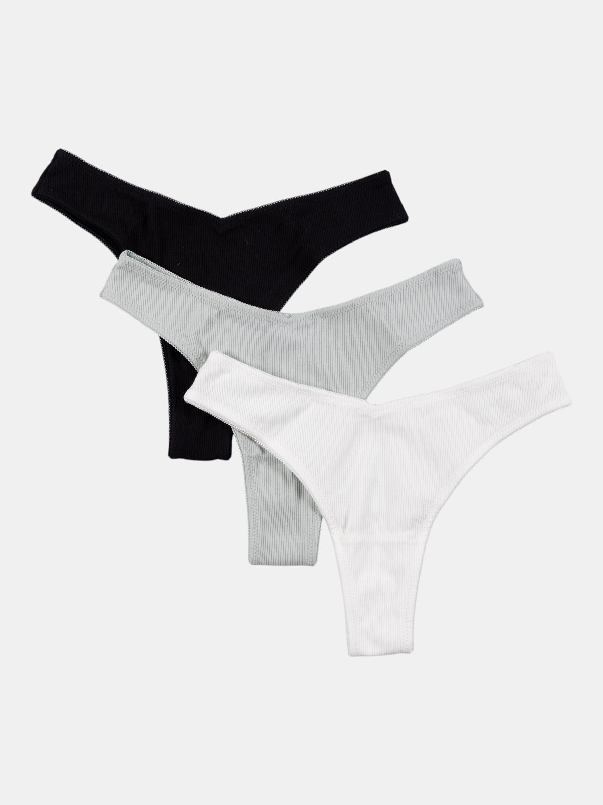 Lot de 3 tangas femme noir (S-XL) Lot de 3 tangas femme noir (S-XL)