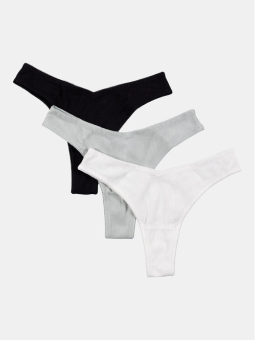 Lot de 3 tangas femme noir...