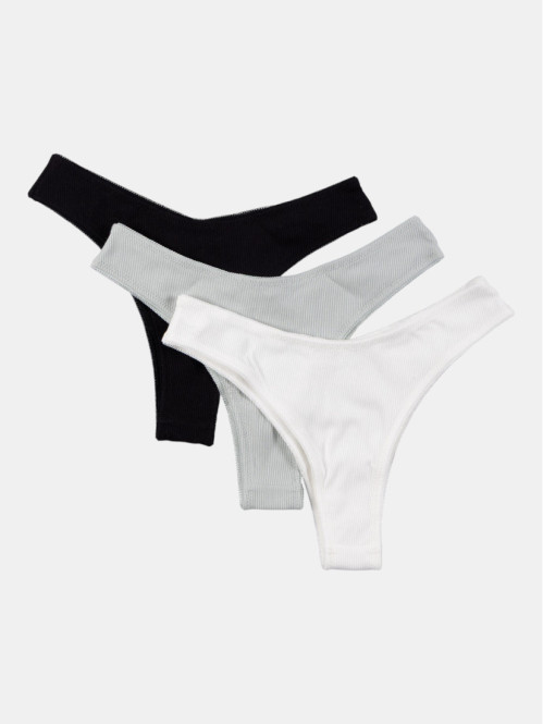 Lot de 3 tangas femme noir...
