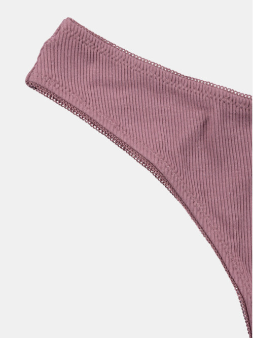 Lot de 3 tangas femme mauve...