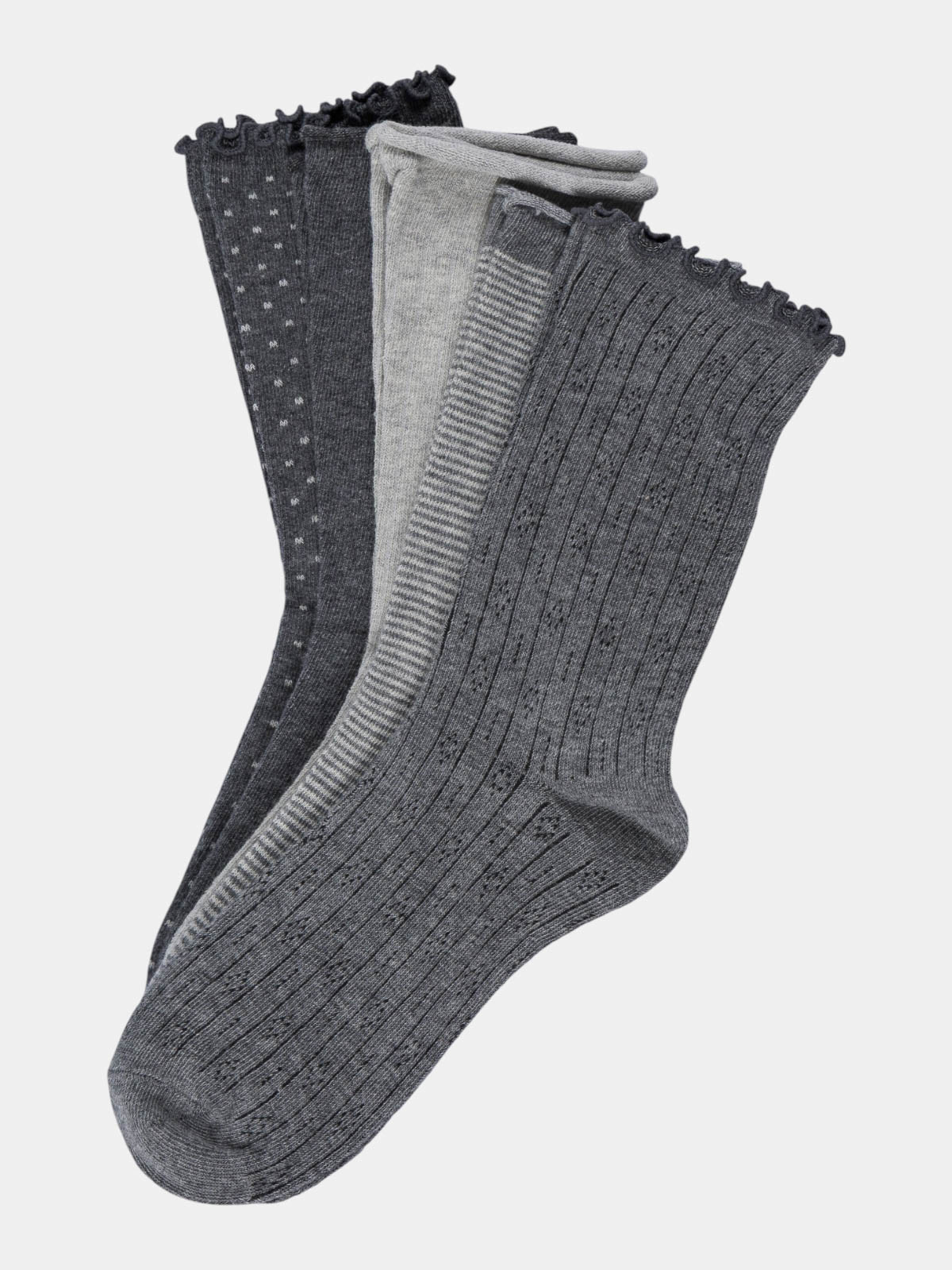 Lot 5 paires chaussettes grises femme Lot 5 paires chaussettes grises femme