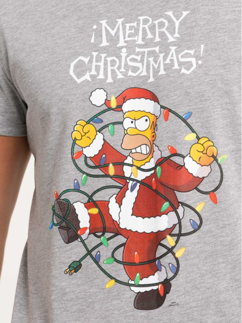 T-shirt de Noël Homer Simpson homme T-shirt de Noël Homer Simpson homme