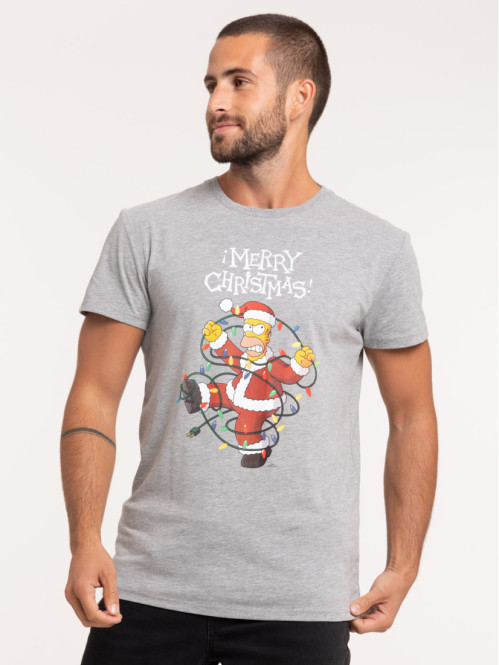 T-shirt de Noël Homer Simpson homme