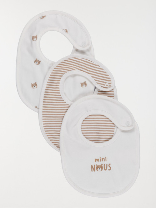 Lot de 3 bavoirs bébé Mini...