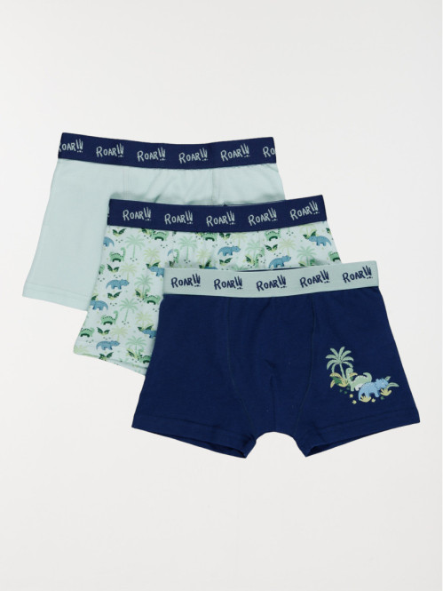 Lot de 3 boxers dinosaures...