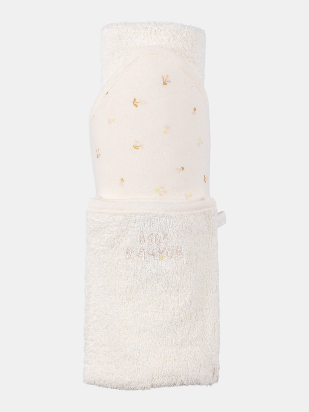 Cape de bain et gant bébé d'amour Cape de bain et gant bébé d'amour