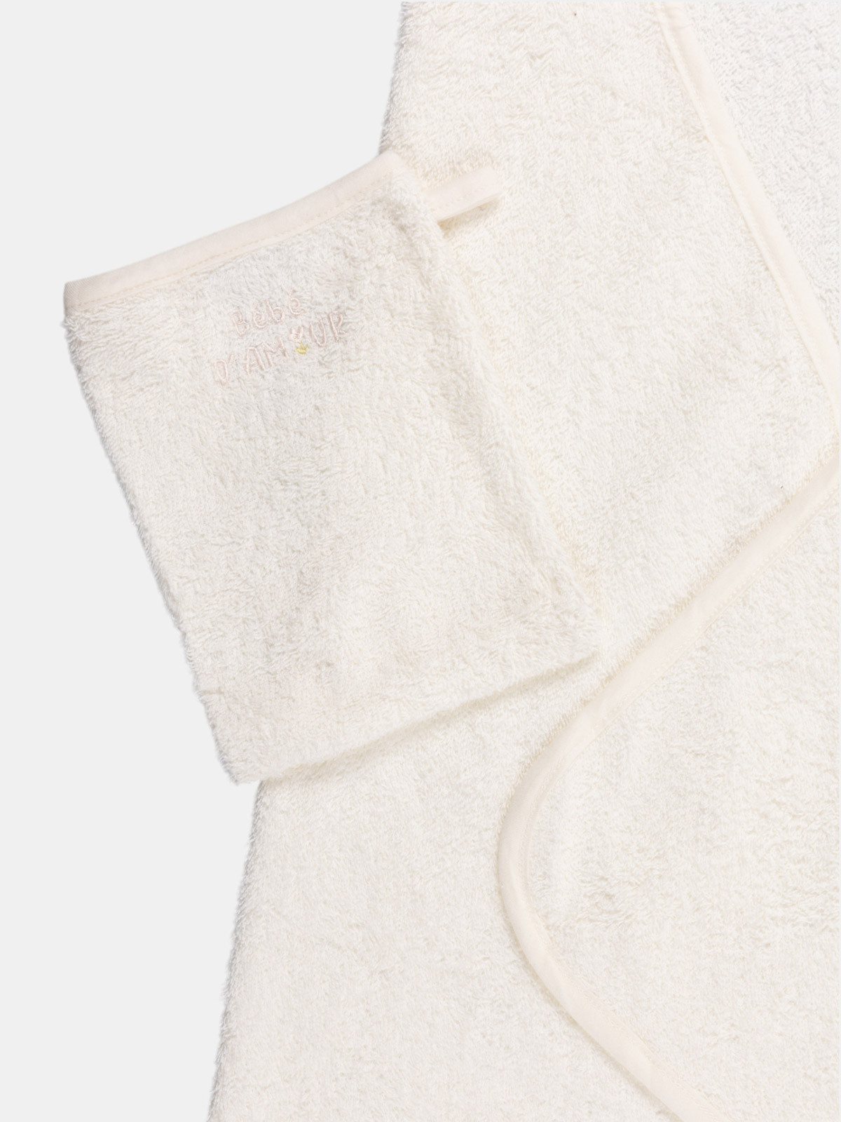 Cape de bain et gant bébé d'amour Cape de bain et gant bébé d'amour