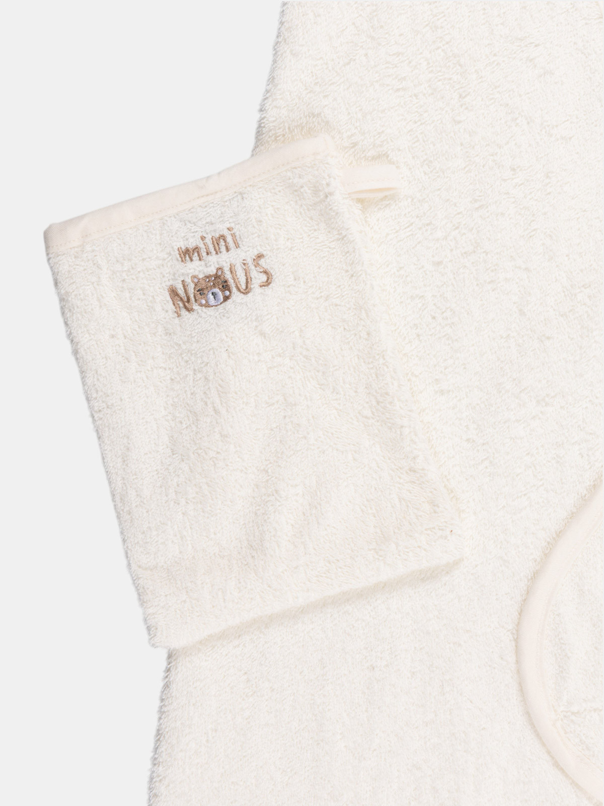Cape de bain et gant Mini nous bébé Cape de bain et gant Mini nous bébé