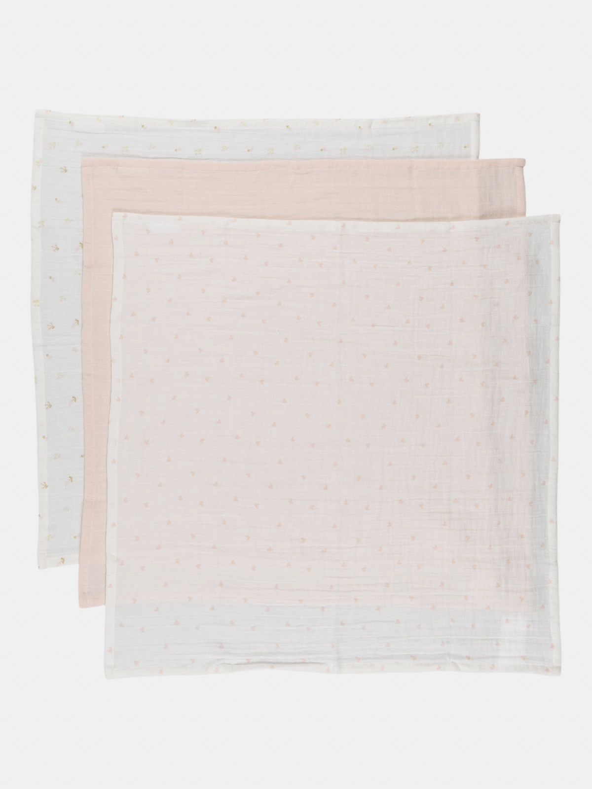 Lot 3 langes fleurs 60 x 60 cm fille Lot 3 langes fleurs 60 x 60 cm fille
