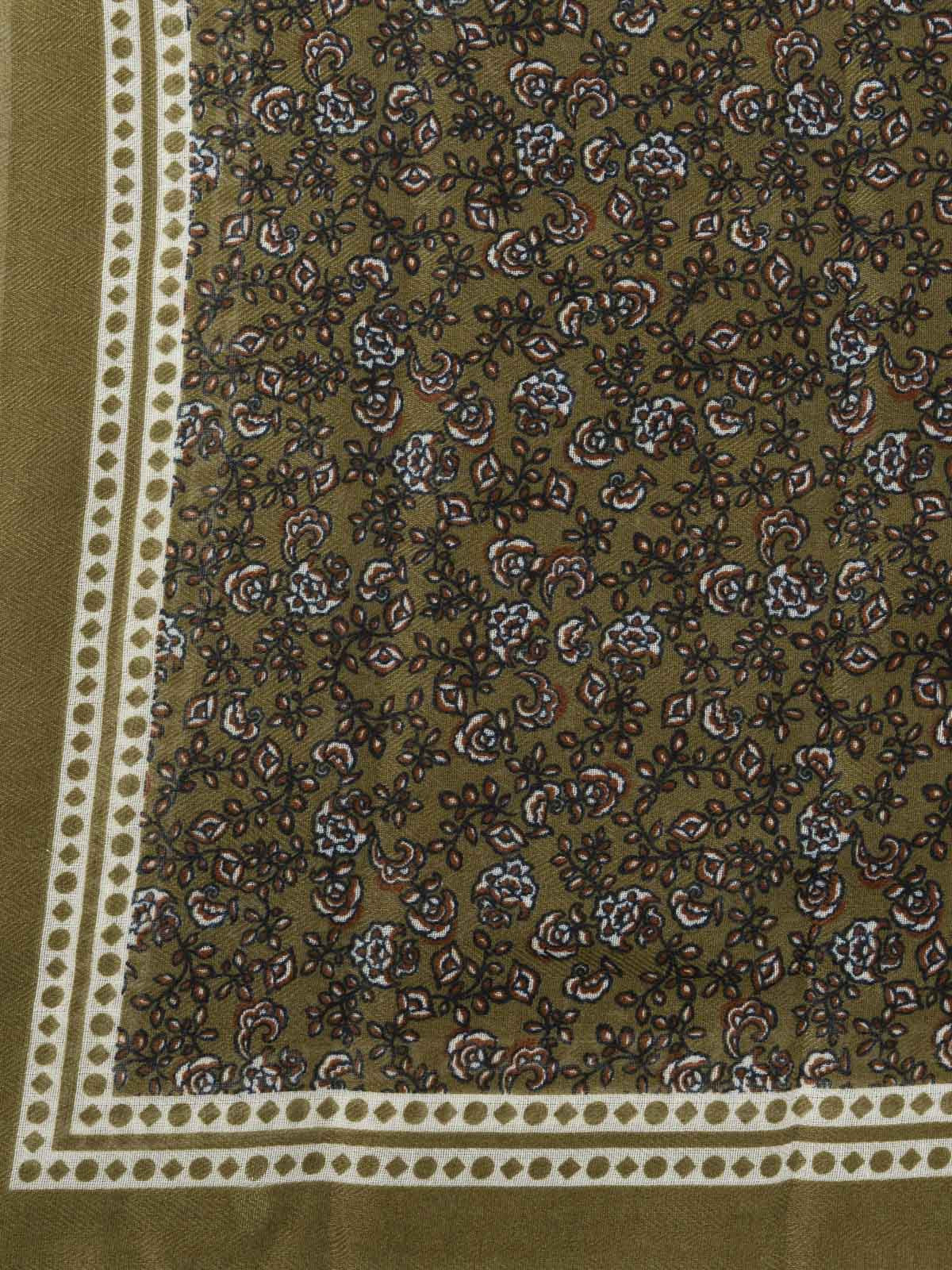 Foulard imprimé floral vert forêt femme