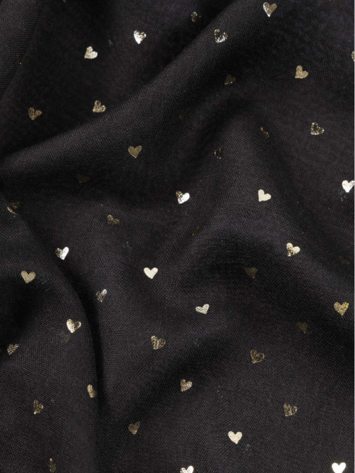 Foulard motif coeur femme