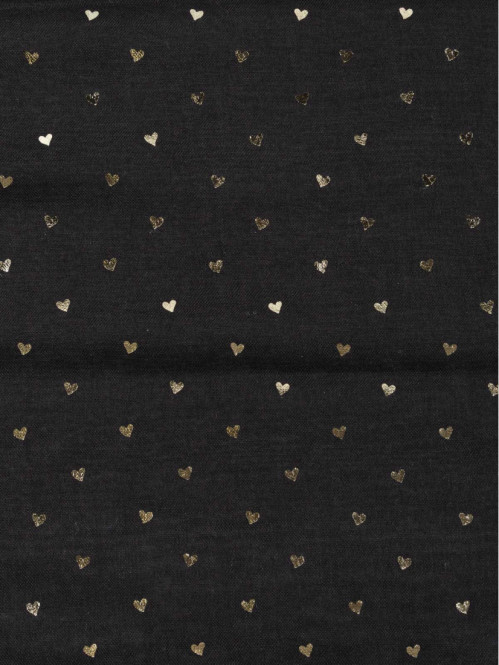 Foulard motif coeur femme
