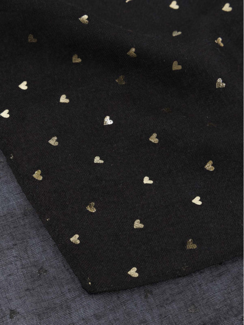 Foulard motif coeur femme