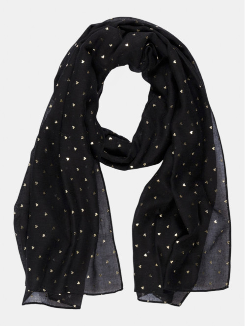 Foulard motif coeur femme