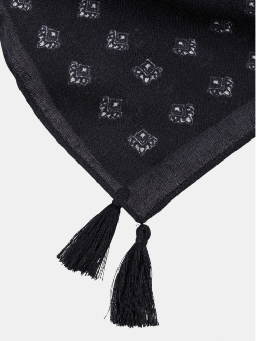 Foulard bandana pompon femme