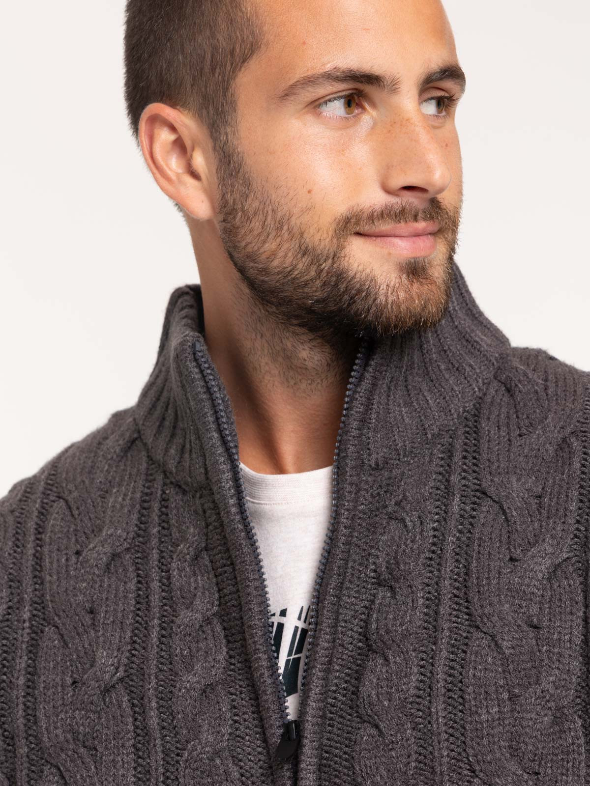 Gilet zippé doublé sherpa homme Gilet zippé doublé sherpa homme