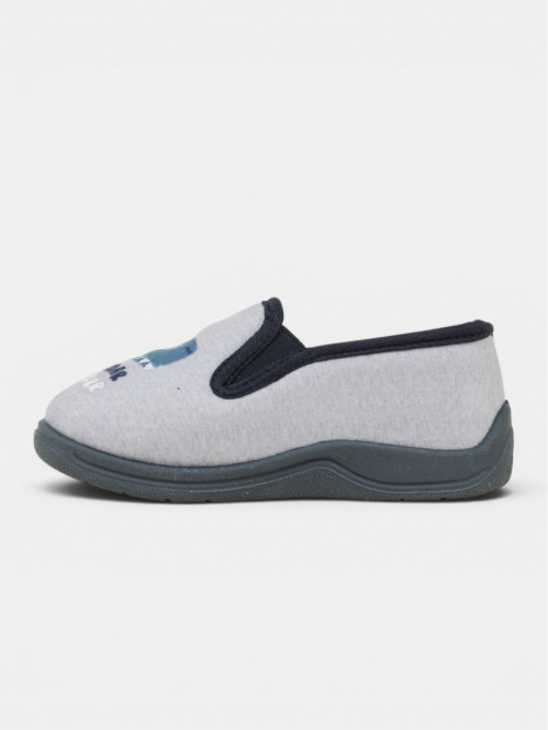 Chaussons gris dinosaure...